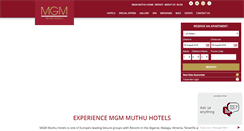 Desktop Screenshot of muthuhotels.com